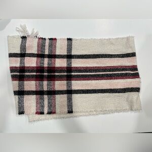 Charter Club Pink and Black Plaid Scarf